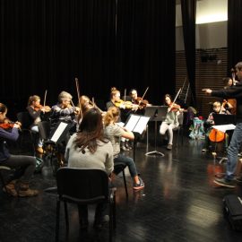 1ères répétitions des élèves cordes avec le Brussel Chamber orchestra, les 13, 14 et 15 janvier 2017
